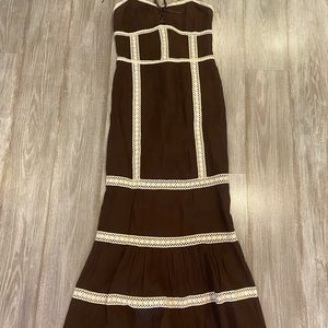 Brown and cream sun dress